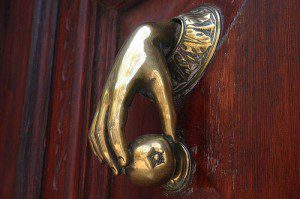 Hand door knocker