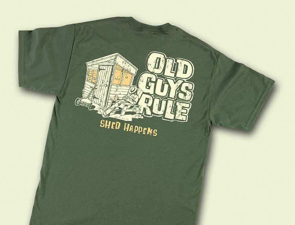 old guys rule dark side of the shed t shirt