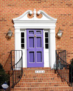 Purple painted front door