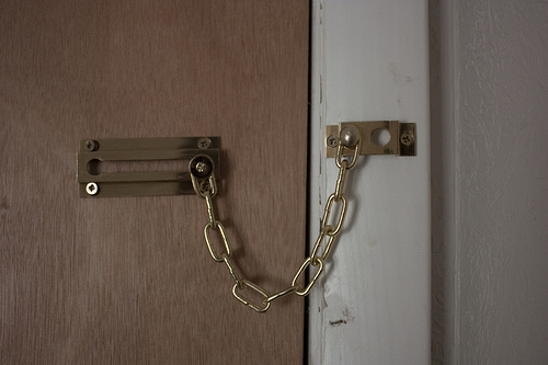 Door chain fitted