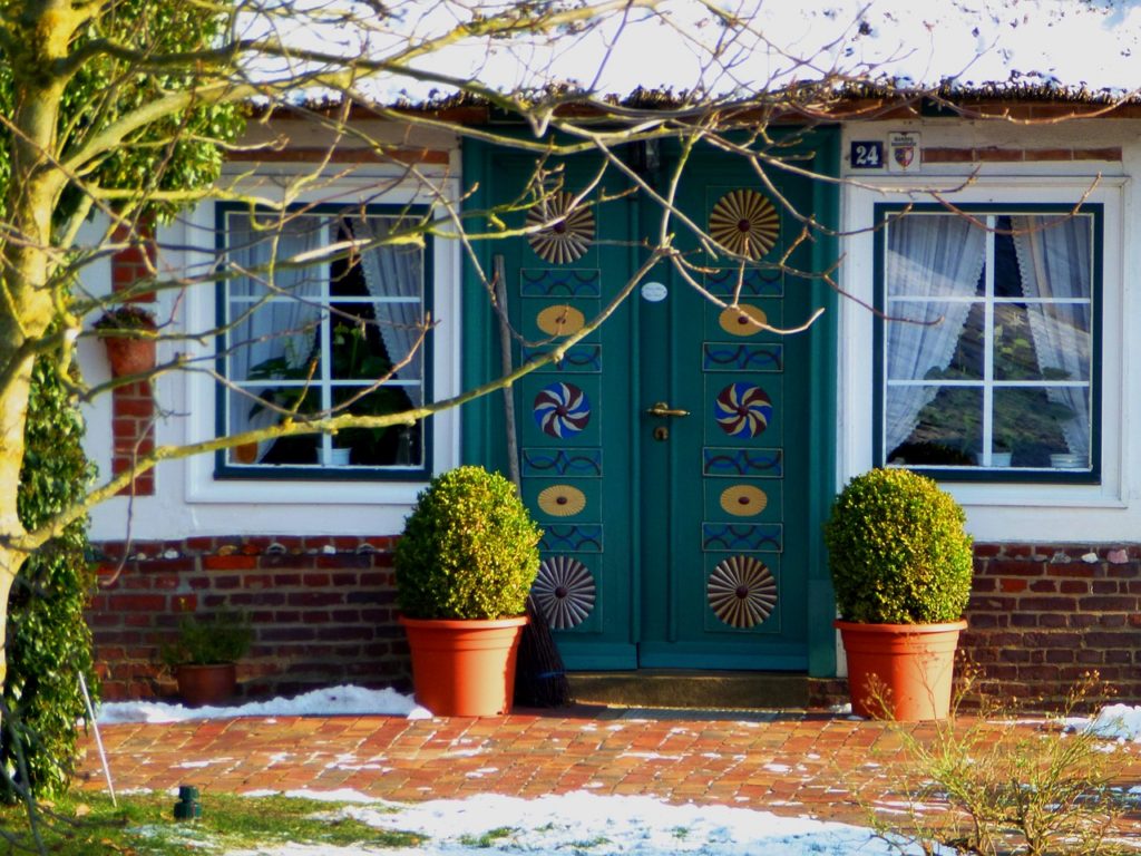 Front door in winter