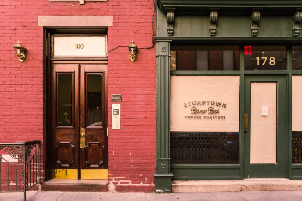 Coffee shop door