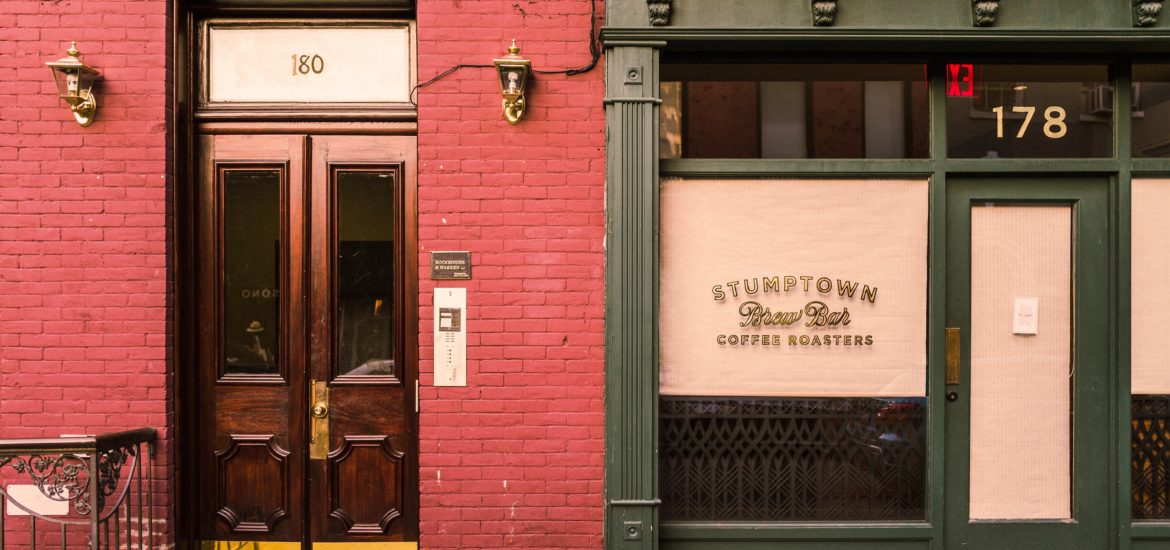 Coffee shop door