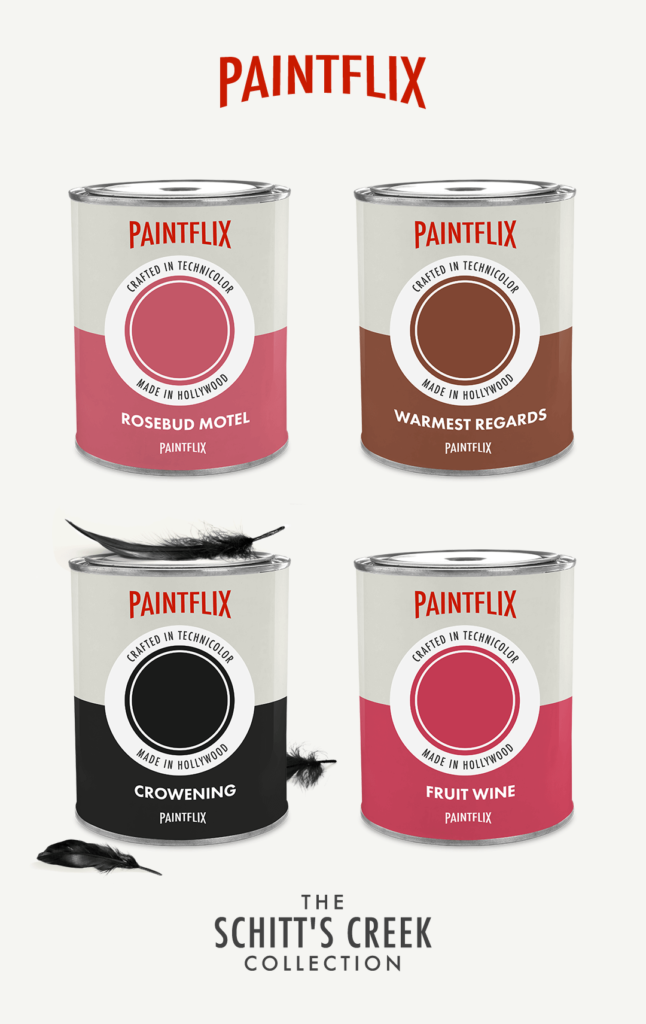 Schitt's Creek-inspired paint colours