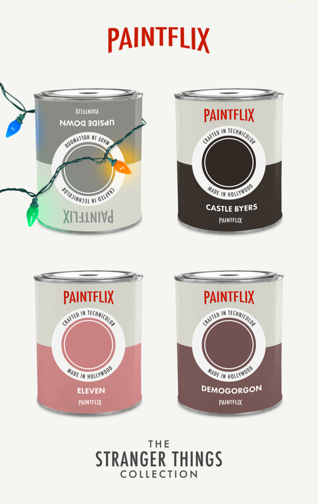 Stranger Things inspired paint colours