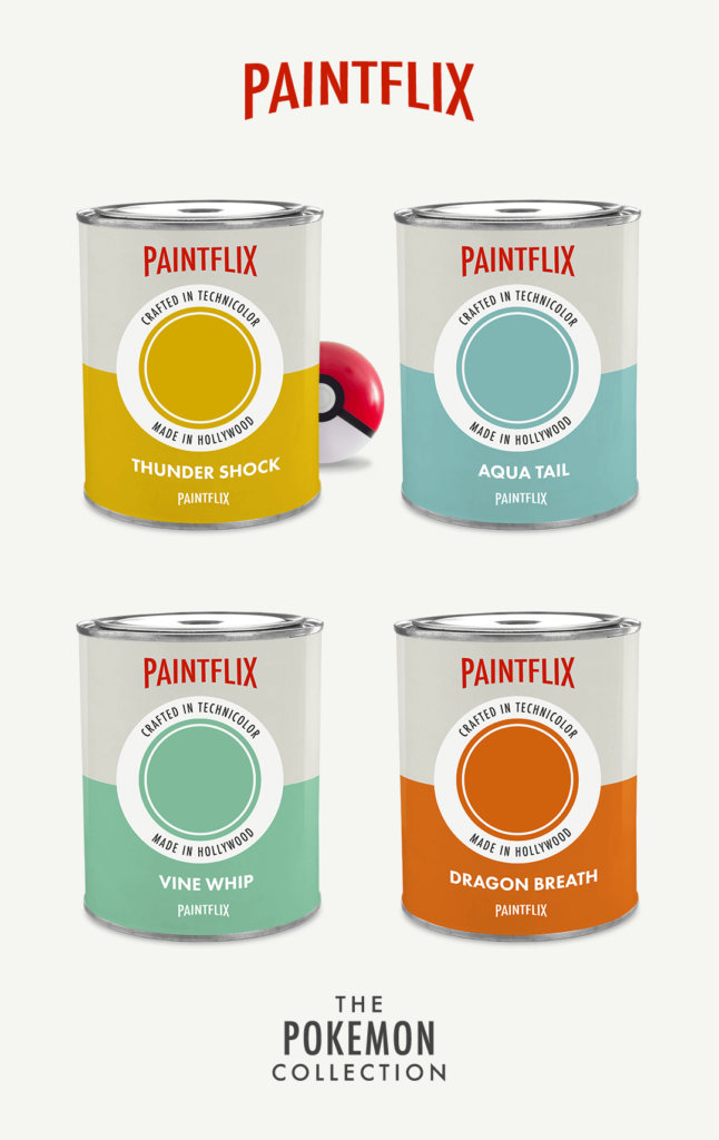 Pokemon inspired paint colours