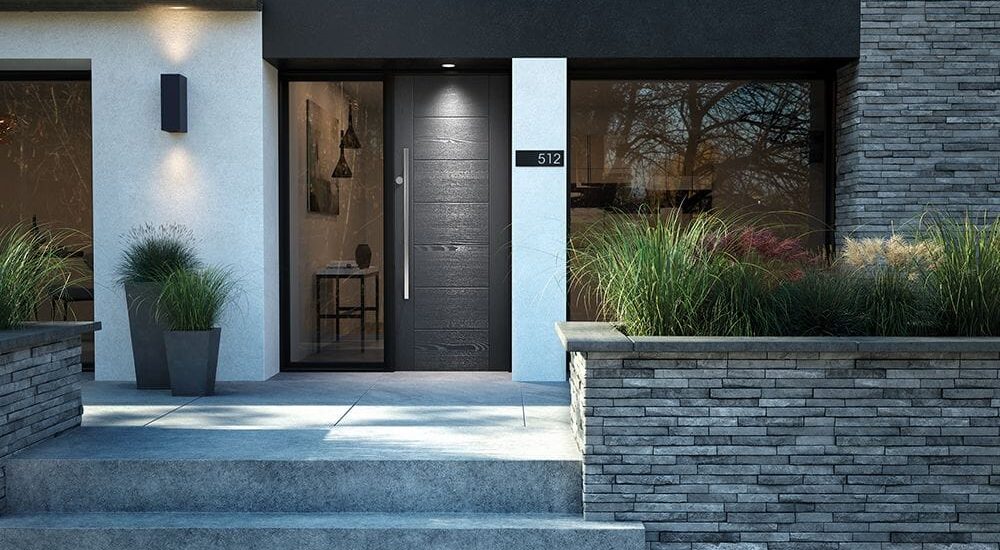 Photograph of a house with a composite door