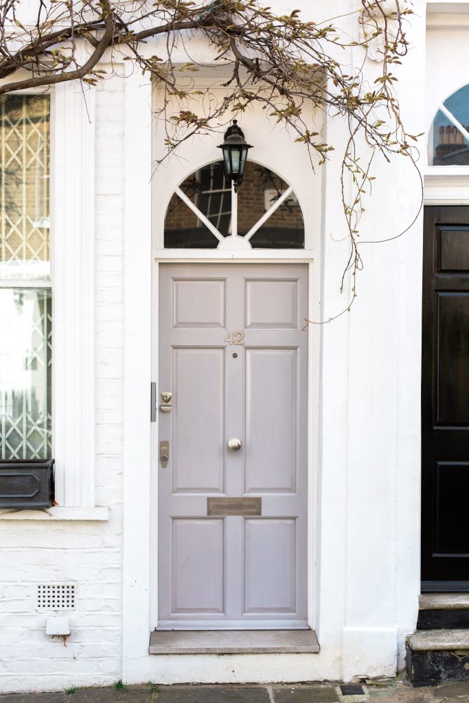 Grey front door